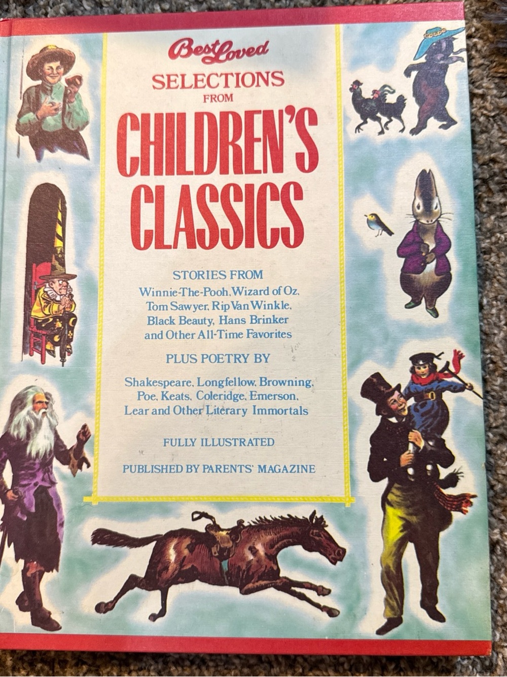 Vintage Best Loved Selections From Children's Classics HC Book 1975 Parent Mag